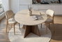 Nordure Mesa de Comedor Travertino y Venezia Walnut